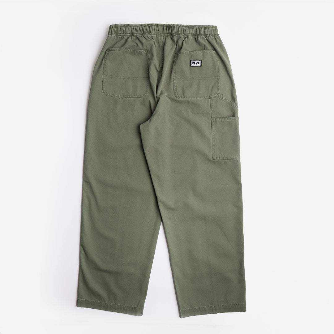 OBEY Big Easy Canvas Pant, Smokey Olive, Detail Shot 3