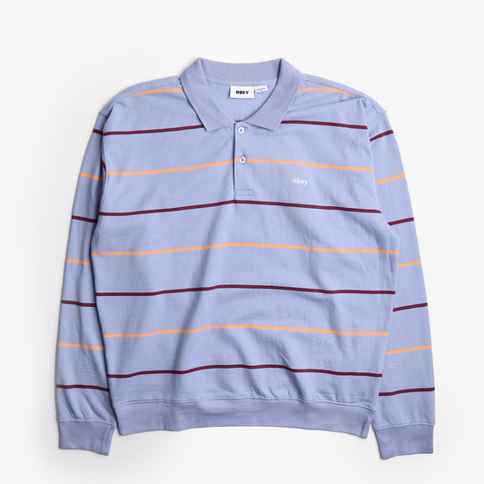 OBEY Complete Polo Sweatshirt, Digital Violet Multi, Detail Shot 1