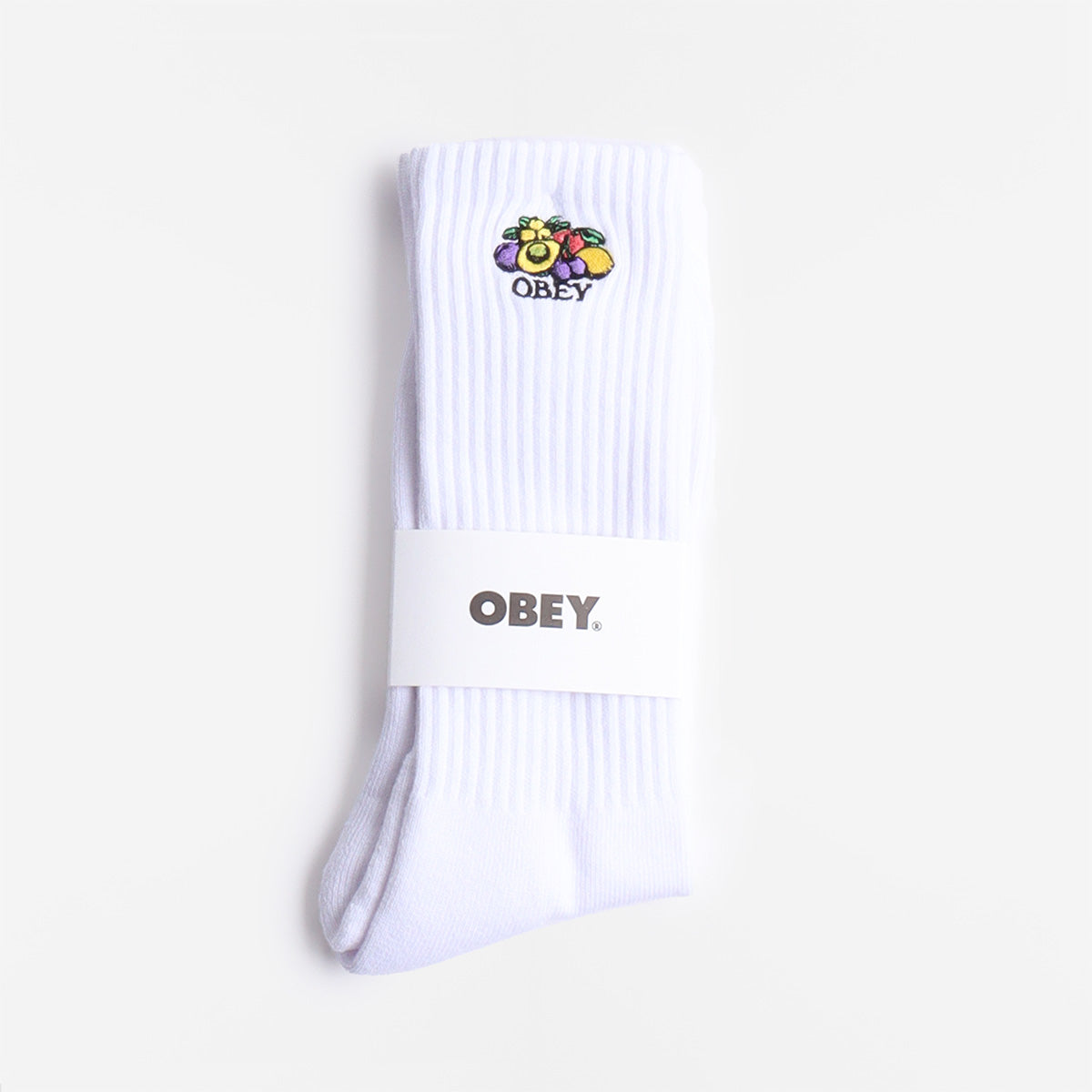 OBEY Fruits Socks, White, Detail Shot 2