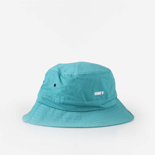 OBEY Bold Century Bucket Hat, Turquoise, Detail Shot 1