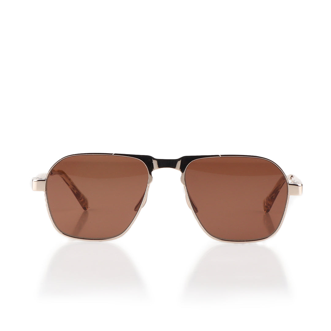 Oscar Deen Fraser Metal Sunglasses, Treacle Moss, Detail Shot 1