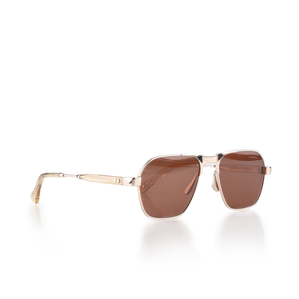 Oscar Deen Fraser Metal Sunglasses, Treacle Moss, Detail Shot 2