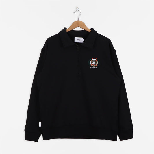 Parlez Maiden Quarter Zip Sweatshirt, Black, Detail Shot 1