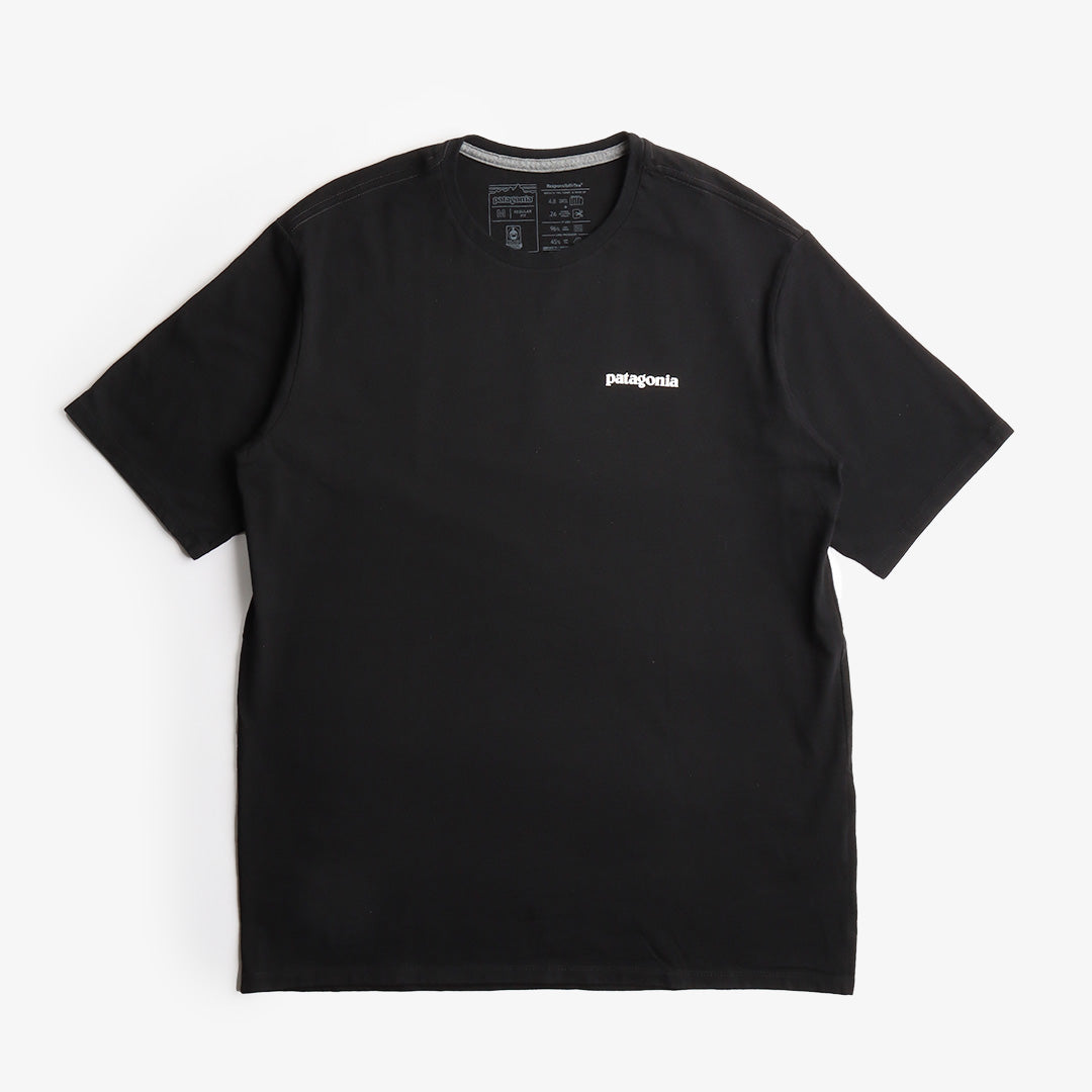 Patagonia P-6 Logo Responsibili-Tee T-Shirt, Black, Detail Shot 2