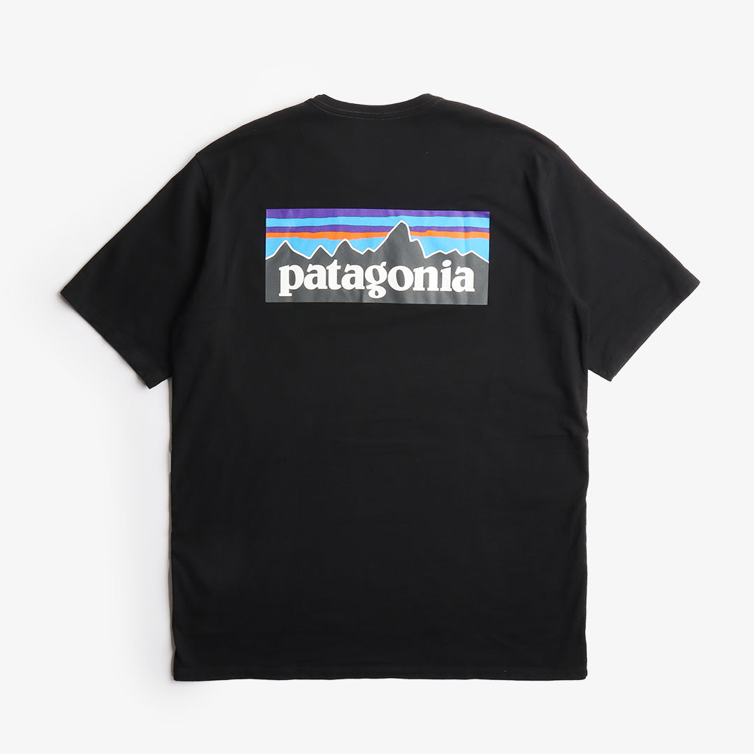 Patagonia P-6 Logo Responsibili-Tee T-Shirt, Black, Detail Shot 1
