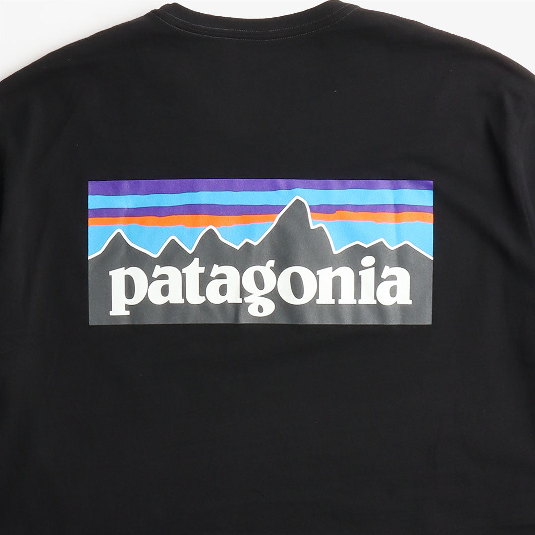 Patagonia P-6 Logo Responsibili-Tee T-Shirt, Black, Detail Shot 4