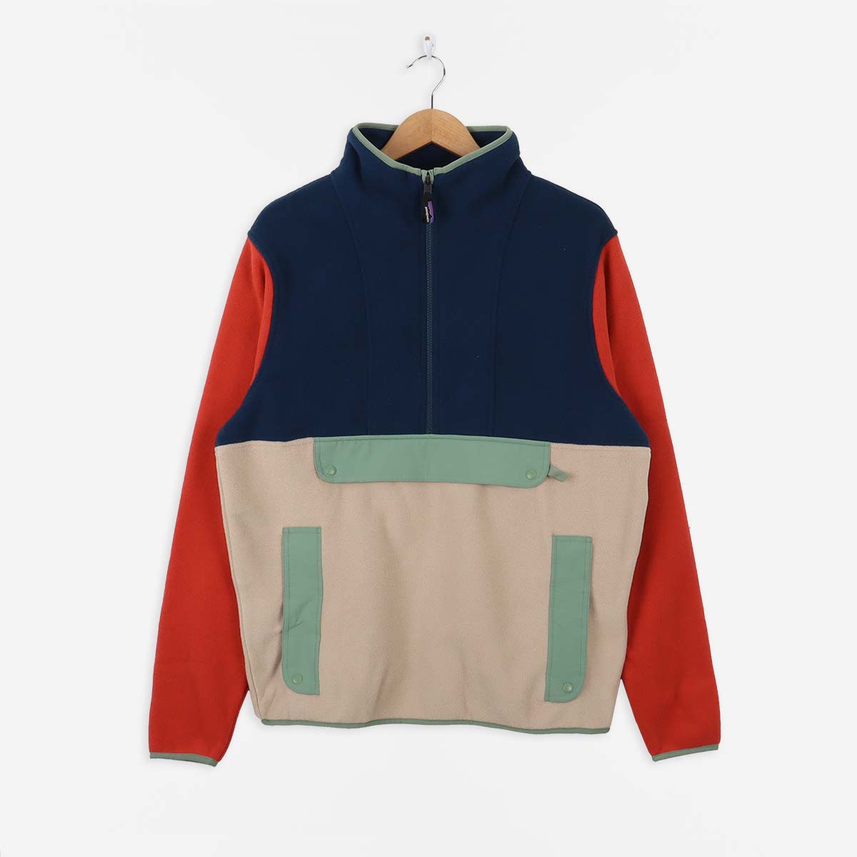 Patagonia Synchilla Anorak, Oatmeal Heather, Detail Shot 1