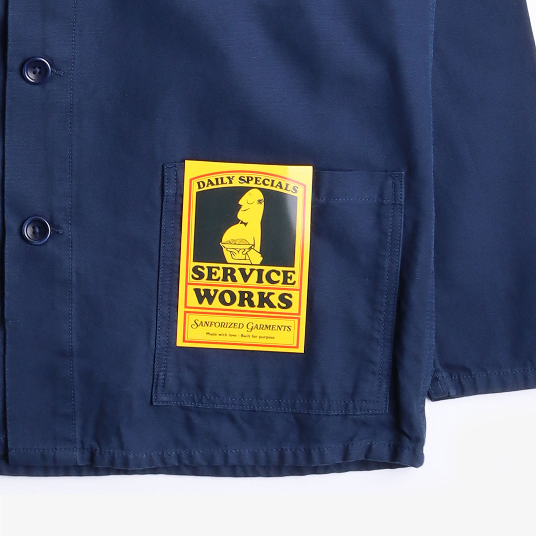 Service Works Coverall Jacket, Navy, Detail Shot 4