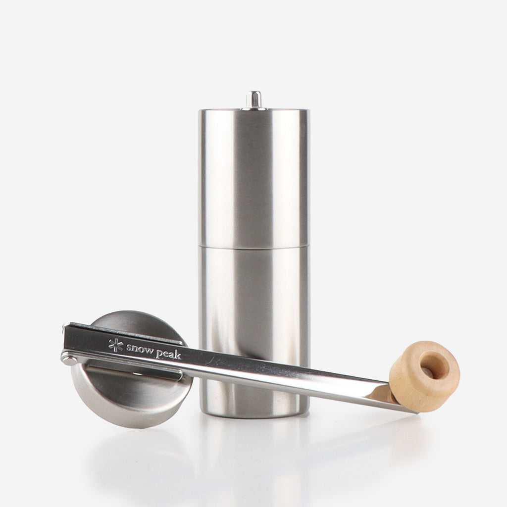 Snow Peak Field Barista Coffee Grinder, Titanium, Detail Shot 2