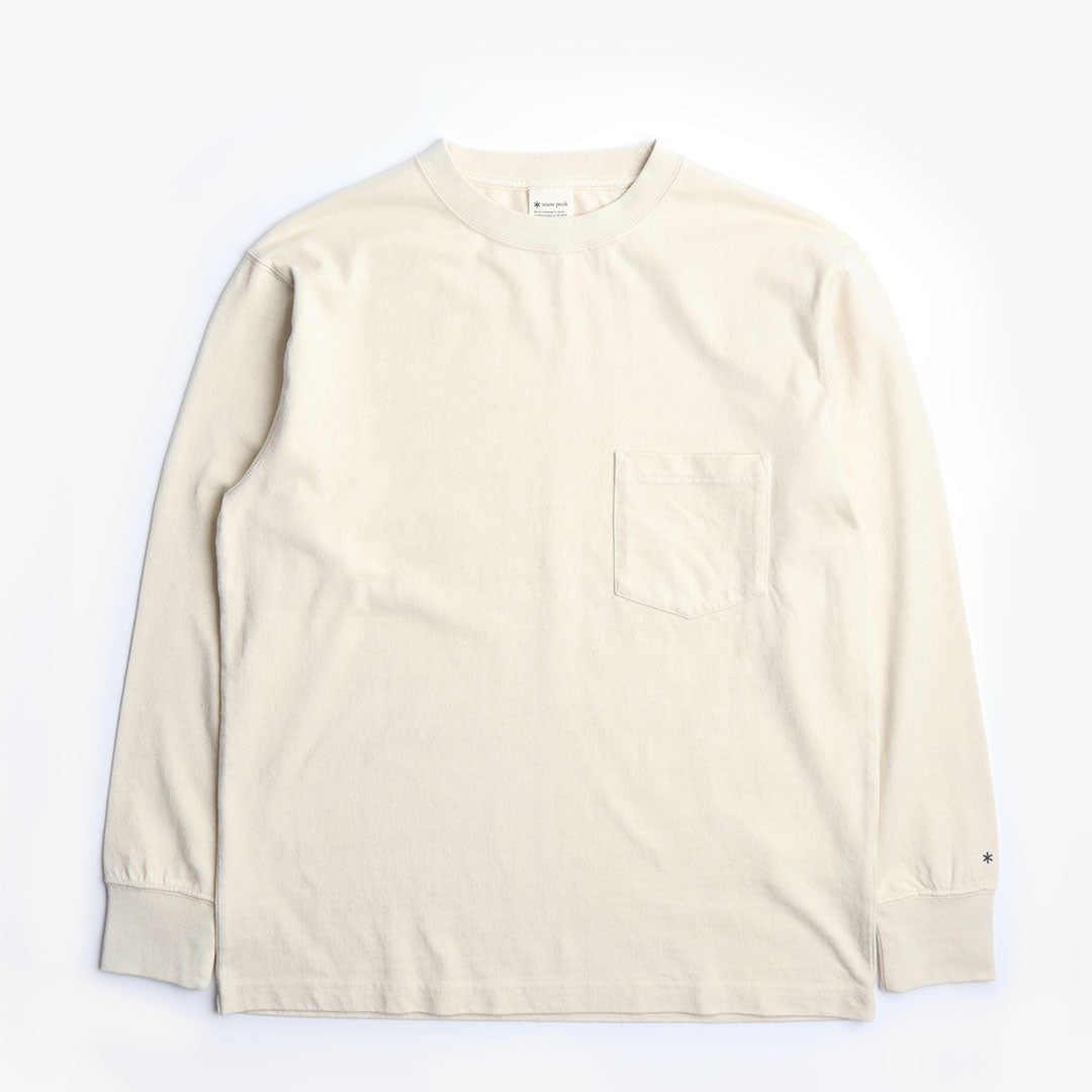 Snow Peak Recycled Cotton Heavy Long Sleeve Pocket T-Shirt