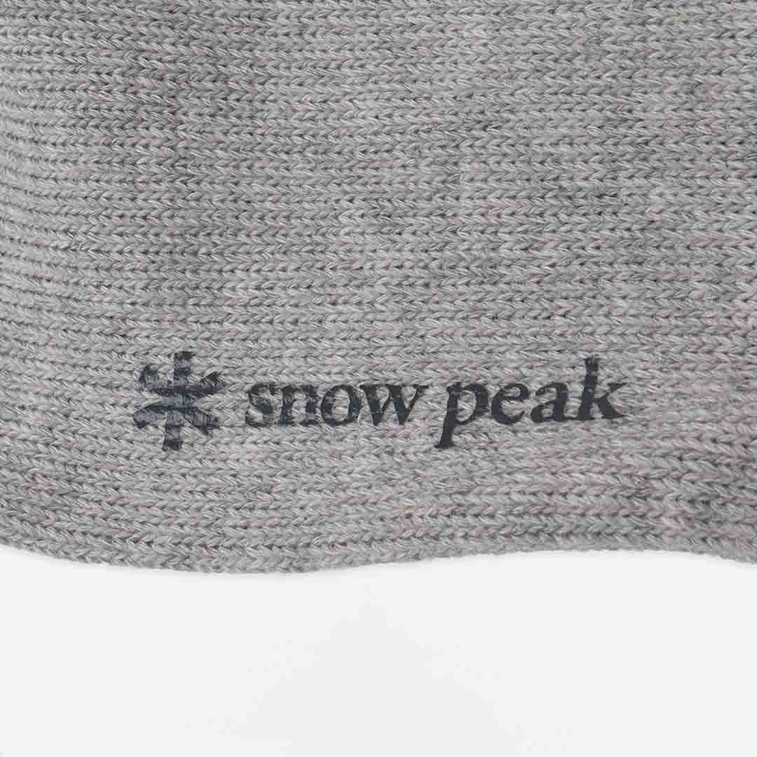 Snow Peak Recycled Cotton Socks, Medium Grey, Detail Shot 3