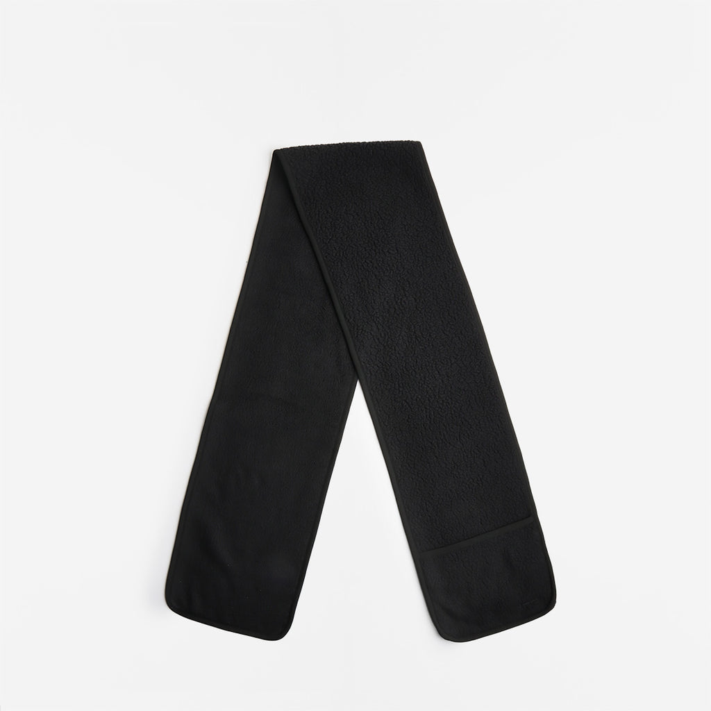 Snow Peak Thermal Boa Fleece Stole Scarf, Black, Detail Shot 2