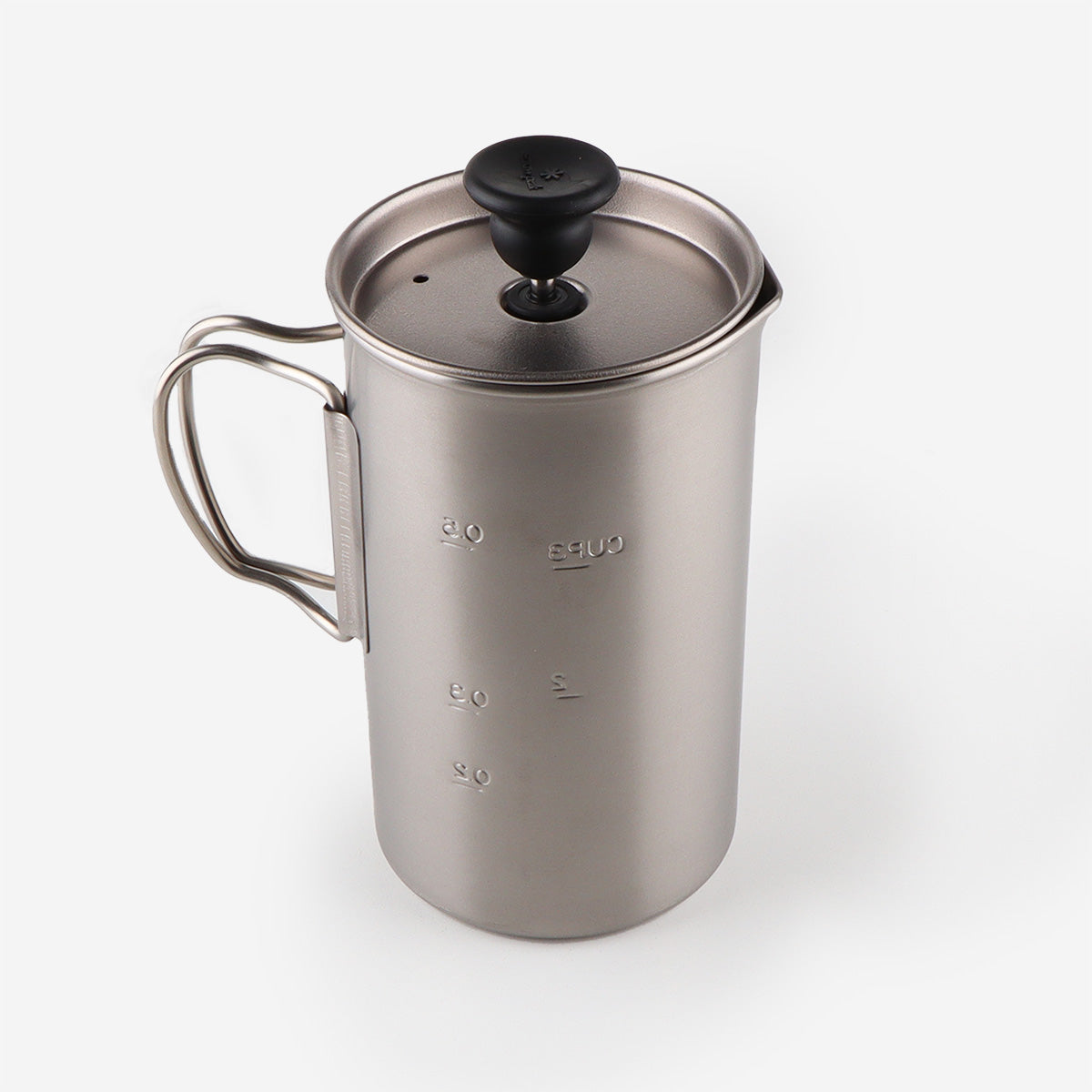 Snow Peak Titanium French Press, Titanium, Detail Shot 1