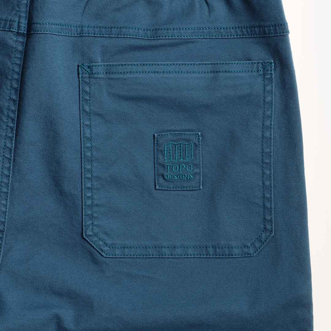 Topo Designs Dirt Shorts, Pond Blue, Detail Shot 4