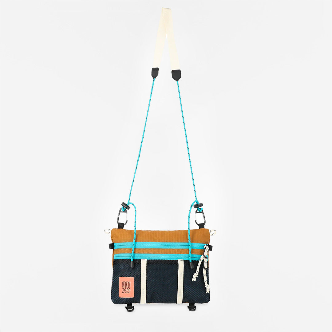 Topo Designs Mountain Accessory Shoulder Bag, Khaki Pond Blue, Detail Shot 1