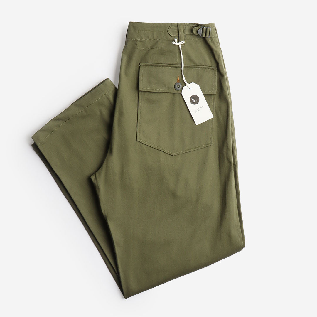 Pleated Track Pants Olive Universal Works | L'Exception