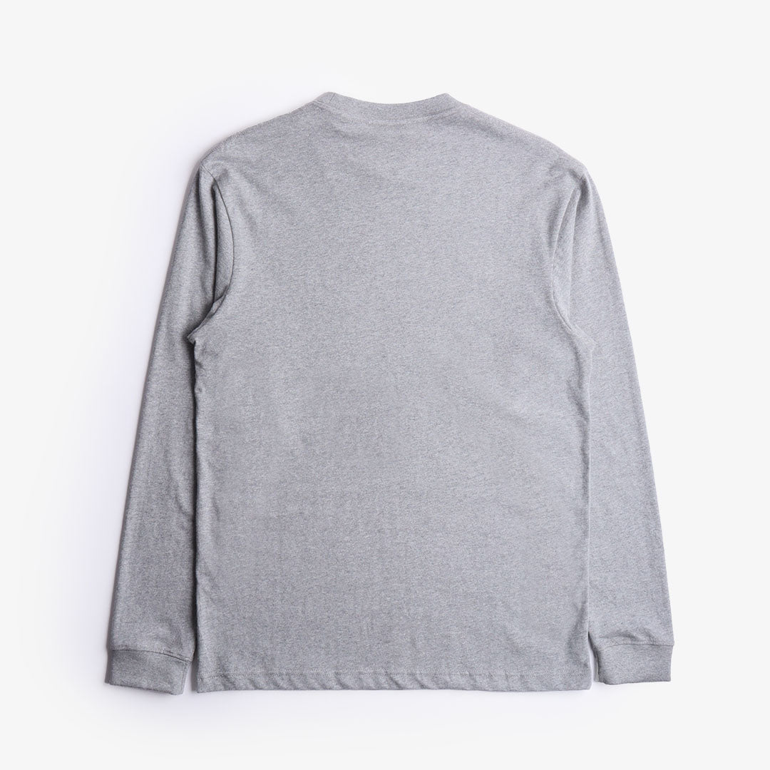 Urban Industry Organic Long Sleeve T-Shirt, Grey, Detail Shot 3