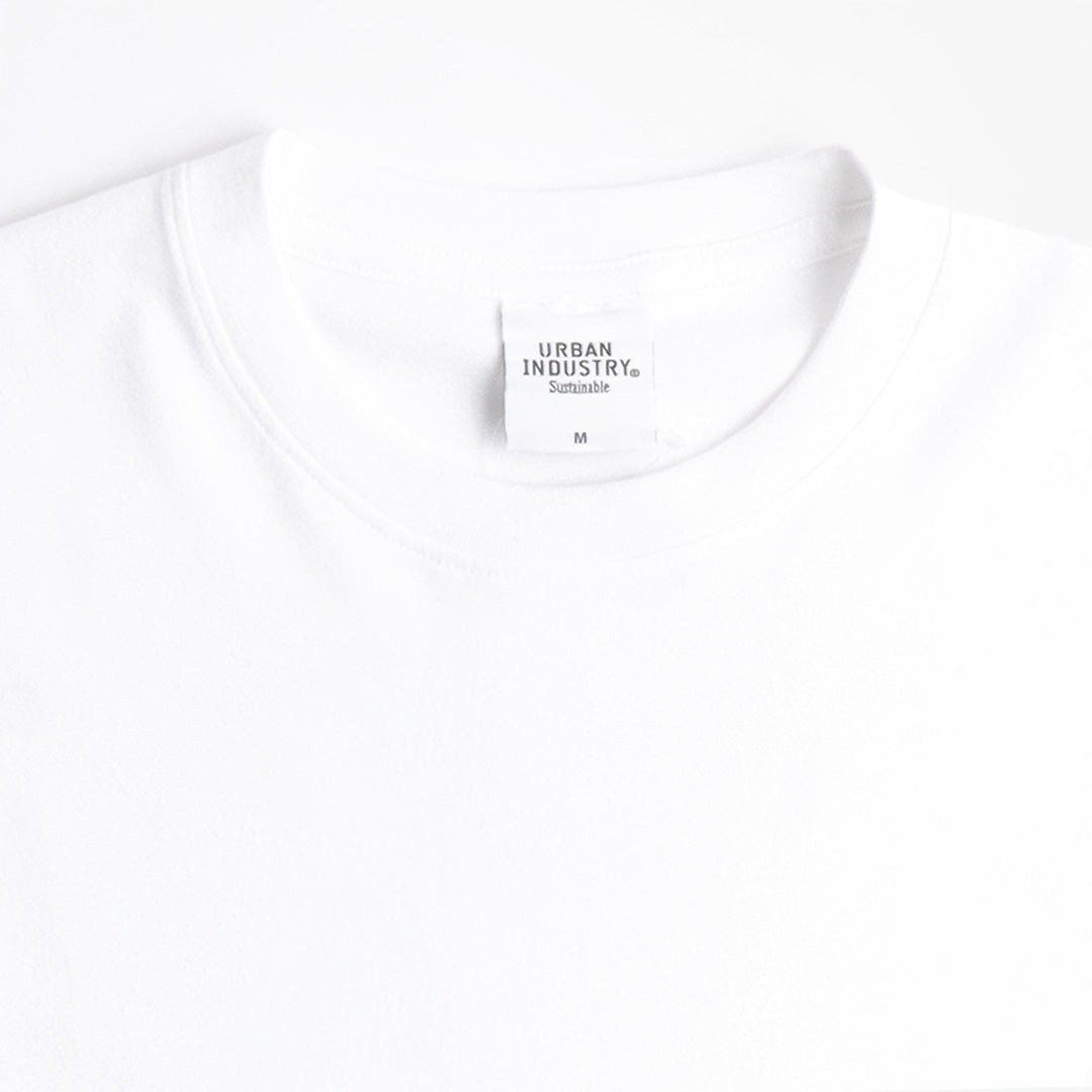 Urban Industry Organic Long Sleeve T-Shirt, White, Detail Shot 2