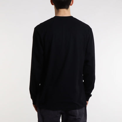 Urban Industry Organic Long Sleeve T-Shirt, Black, Detail Shot 6