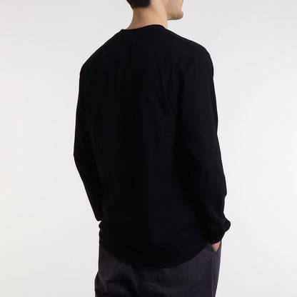 Urban Industry Organic Long Sleeve T-Shirt, Black, Detail Shot 8