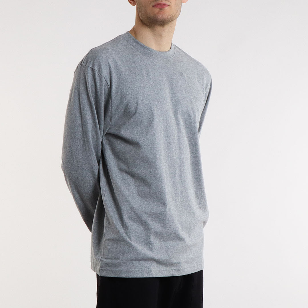 Urban Industry Organic Long Sleeve T-Shirt, Grey, Detail Shot 8