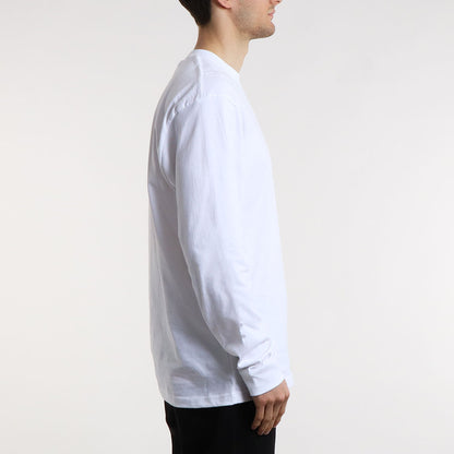 Urban Industry Organic Long Sleeve T-Shirt, White, Detail Shot 5