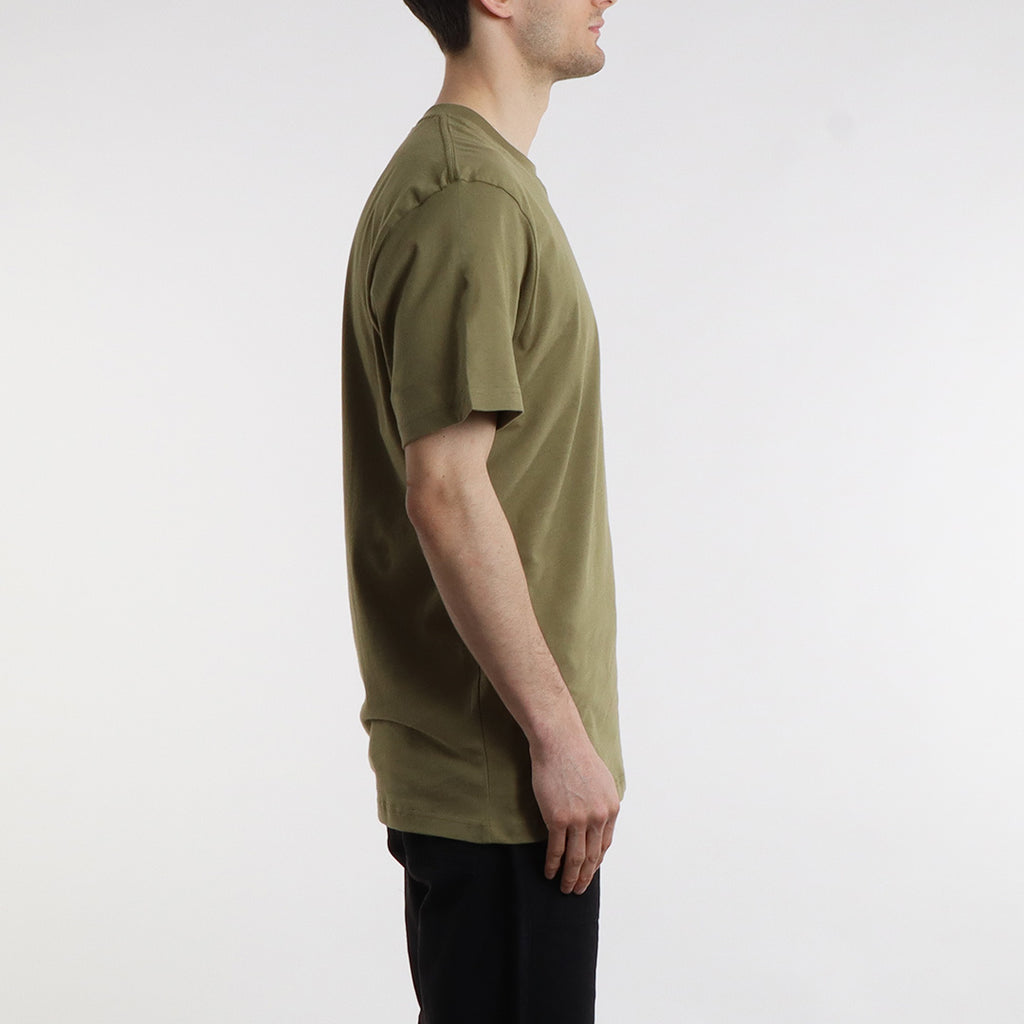 Urban Industry Organic T-Shirt, Drab Olive, Detail Shot 4