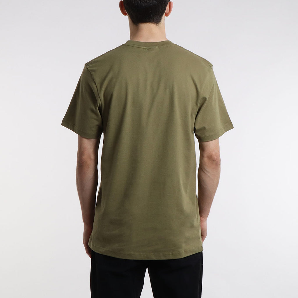 Urban Industry Organic T-Shirt, Drab Olive, Detail Shot 5
