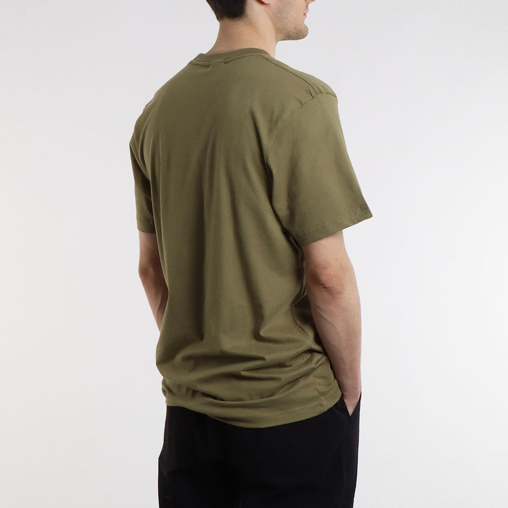 Urban Industry Organic T-Shirt, Drab Olive, Detail Shot 7