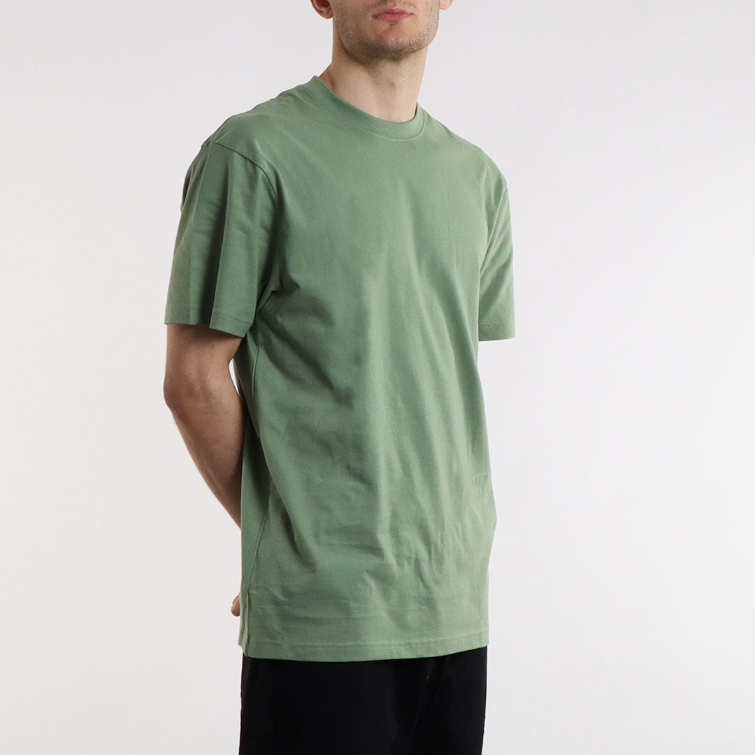 Urban Industry Organic T-Shirt, Olive Green, Detail Shot 7