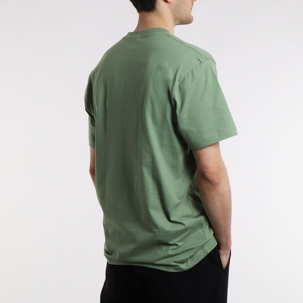 Urban Industry Organic T-Shirt, Olive Green, Detail Shot 8