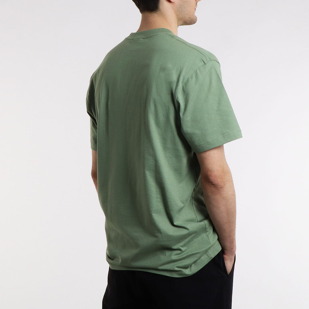 Urban Industry Organic T-Shirt, Olive Green, Detail Shot 8