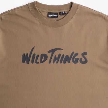 Wild Things Big Logo T-Shirt, Sand, Detail Shot 3