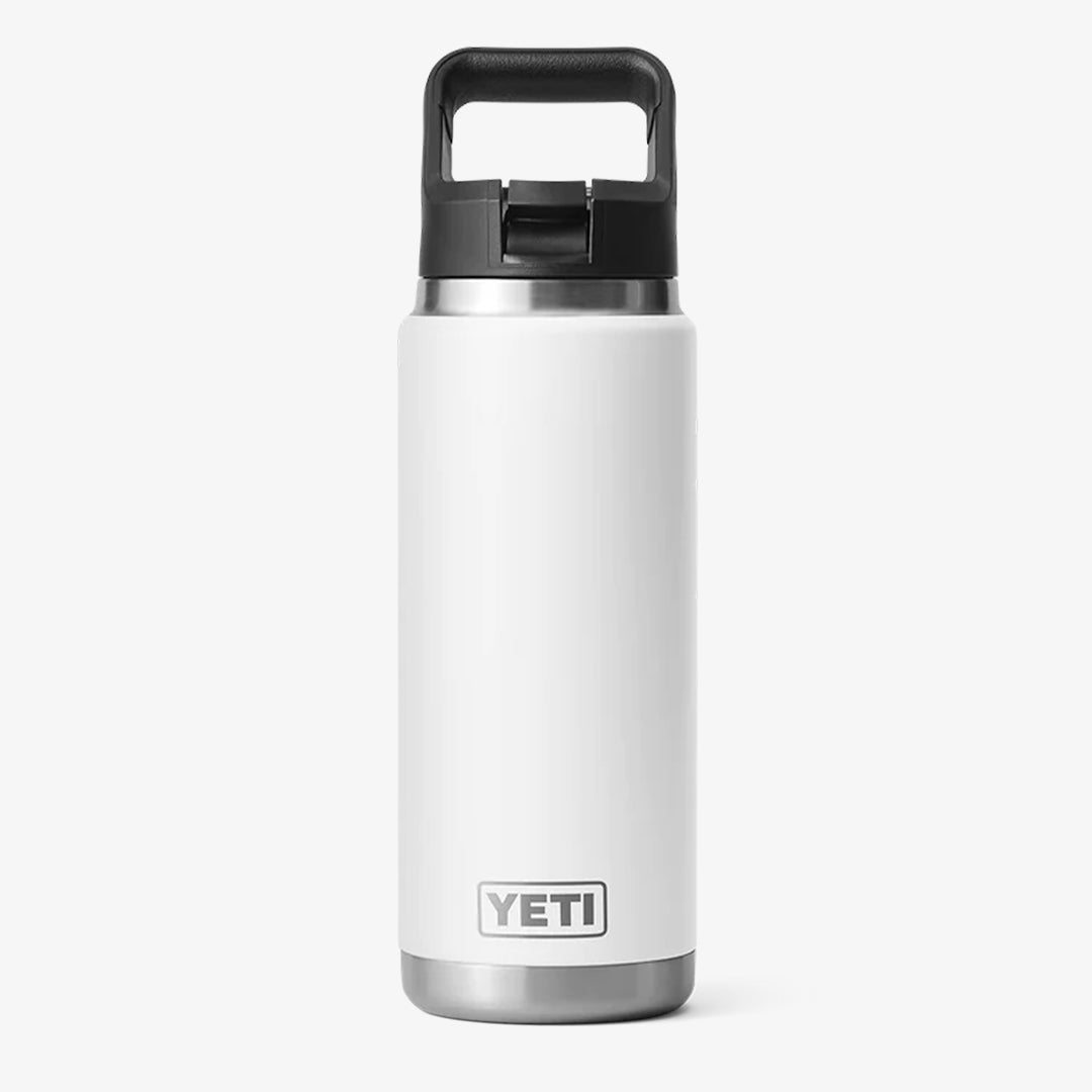 YETI Rambler 26oz Straw Bottle, White, Detail Shot 1