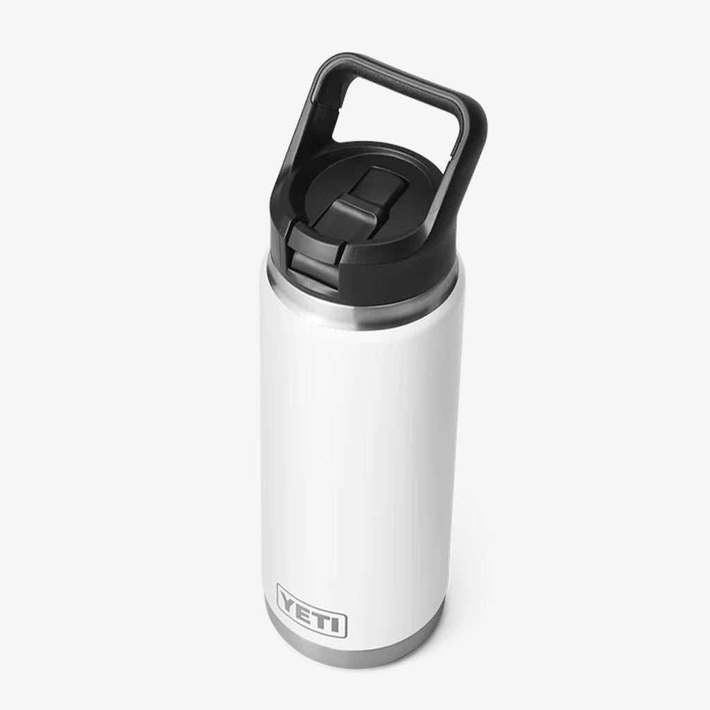 YETI Rambler 26oz Straw Bottle, White, Detail Shot 3