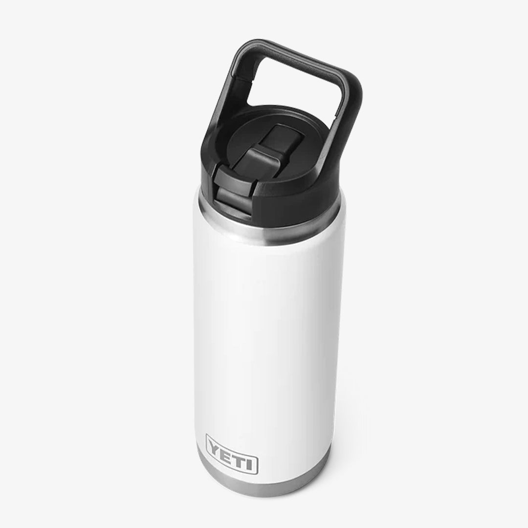 YETI Rambler 26oz Straw Bottle, White, Detail Shot 3