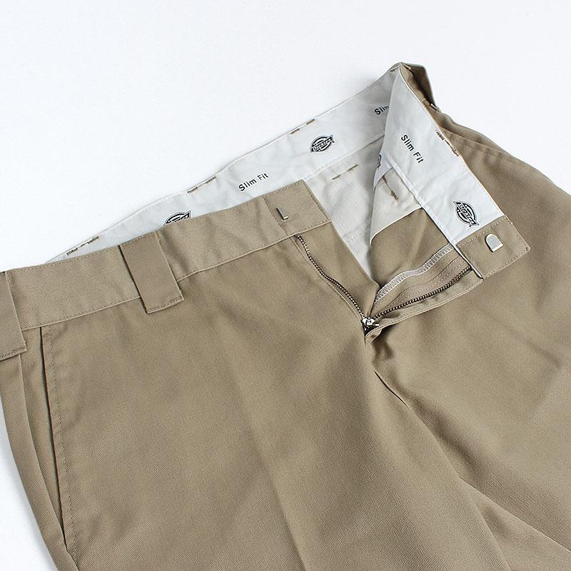 Dickies Slim Fit Shorts, Khaki, Detail Shot 4