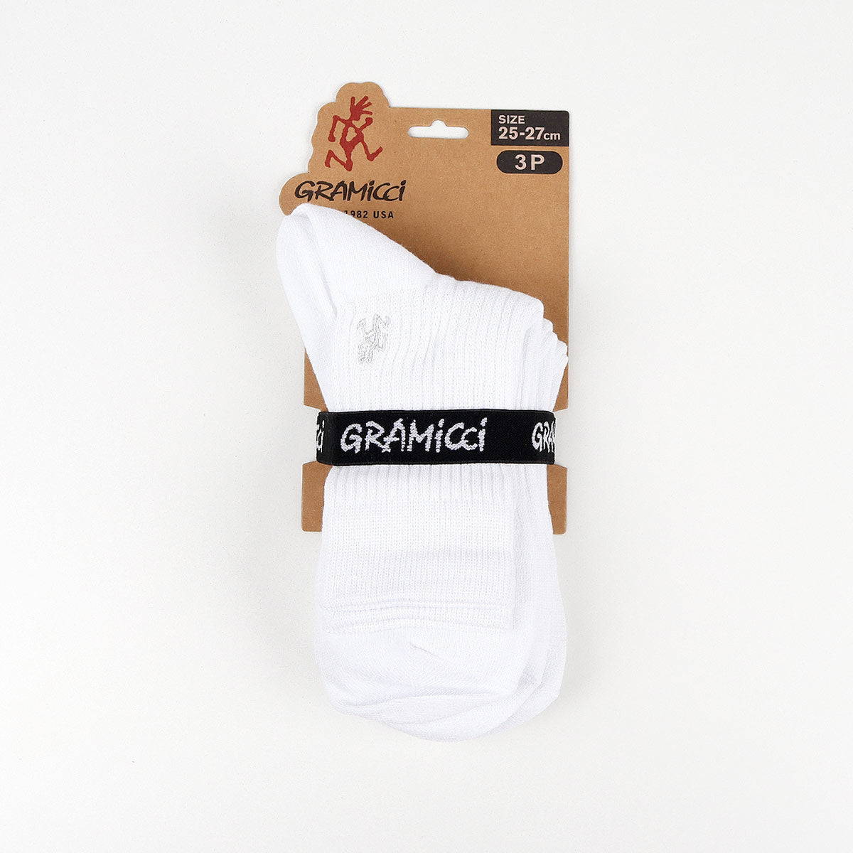Gramicci Basic Crew Socks, White, Detail Shot 2