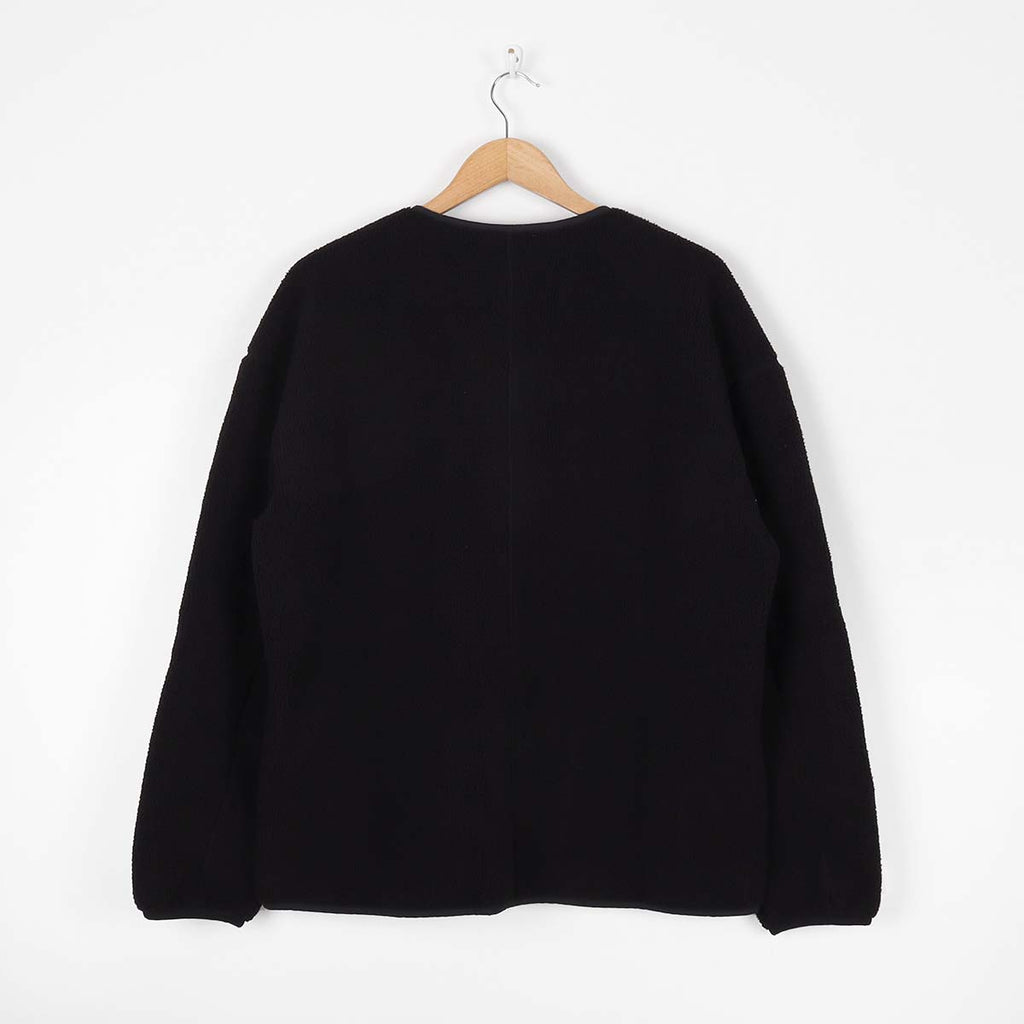 Gramicci Boa Fleece Cardigan, Black, Detail Shot 4