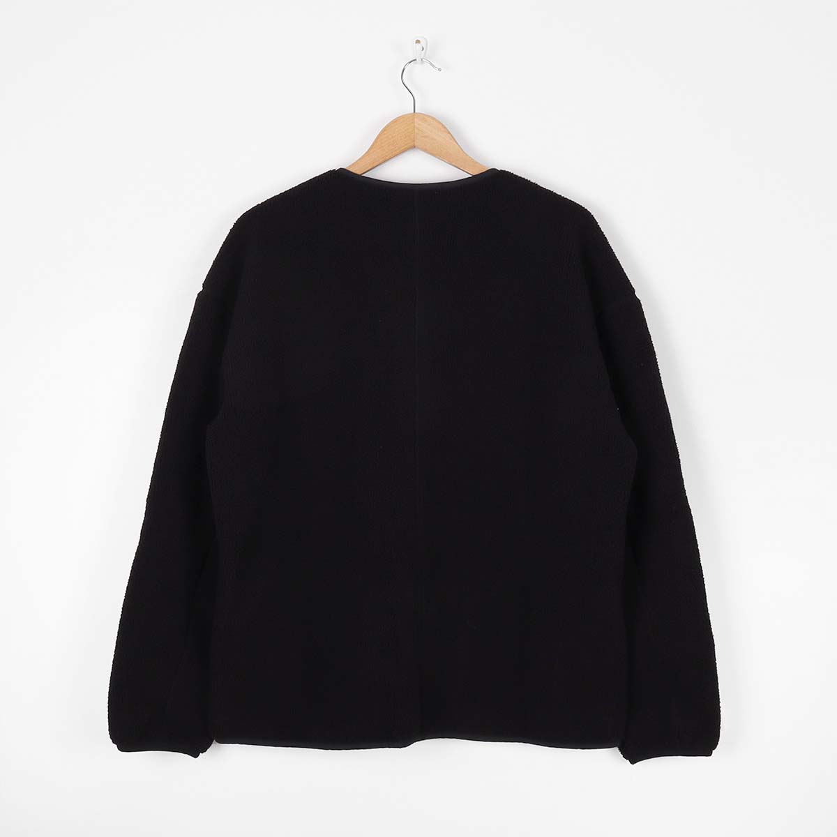 Gramicci Boa Fleece Cardigan, Black, Detail Shot 4