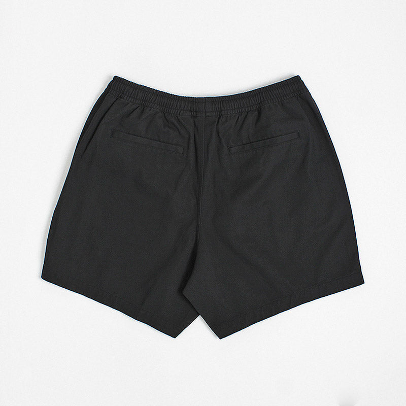 OBEY Easy Relaxed Twill Shorts, Black, Detail Shot 2