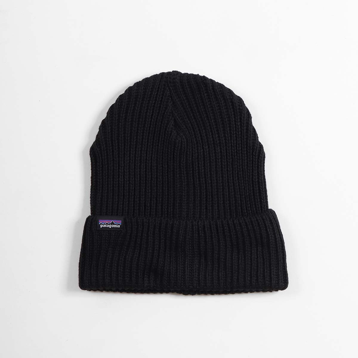 Patagonia Fisherman's Rolled Beanie, Black, Detail Shot 1