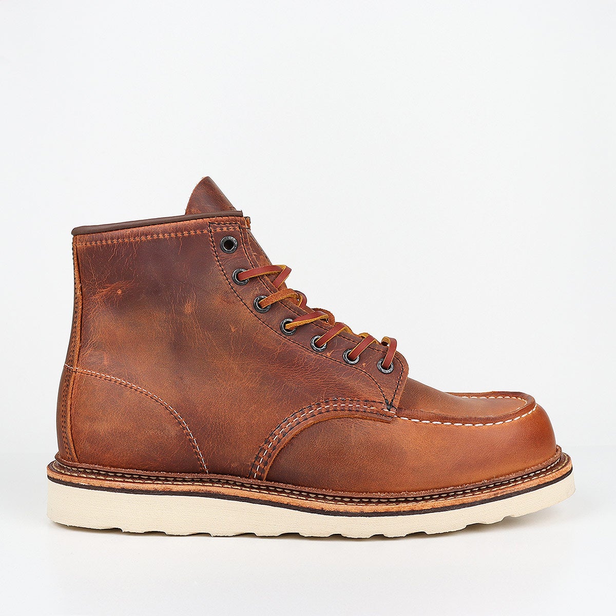 Red Wing Classic 6" Moc Toe Boot, Copper Rough & Tough Leather, Detail Shot 1