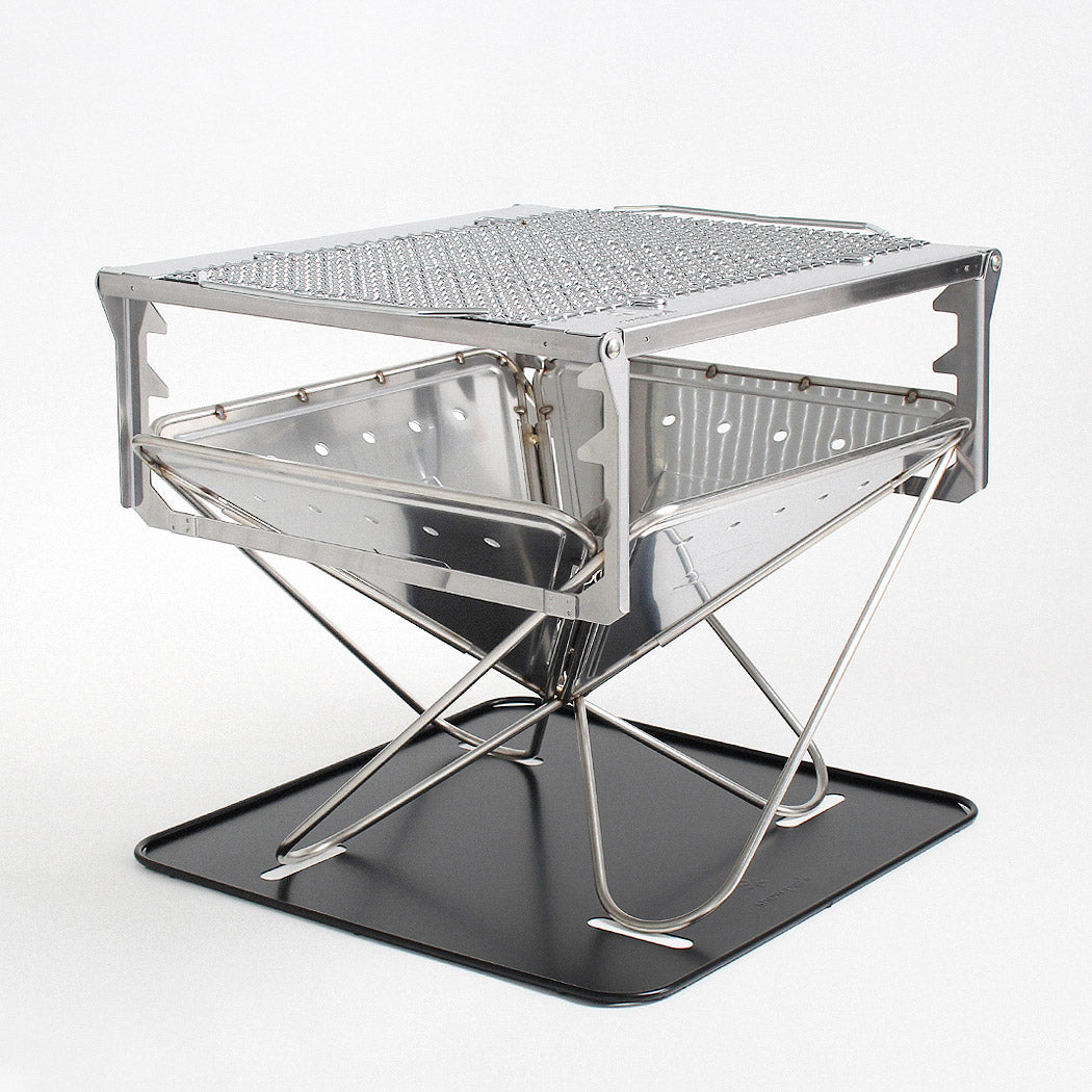 Snow Peak Takibi Fire & Grill Kit, Stainless Steel, Detail Shot 1