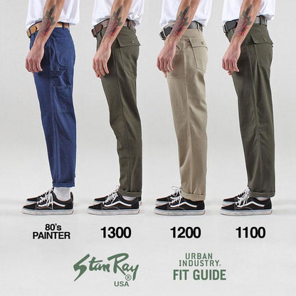 Stan Ray Slim Fit 4 Pocket Fatigue Pant - 1300 series, Olive Sateen, Detail Shot 6