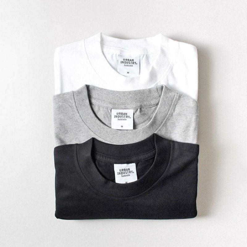 Urban Industry Organic T-Shirt Mixed 3-Pack, White Grey Black, Detail Shot 1