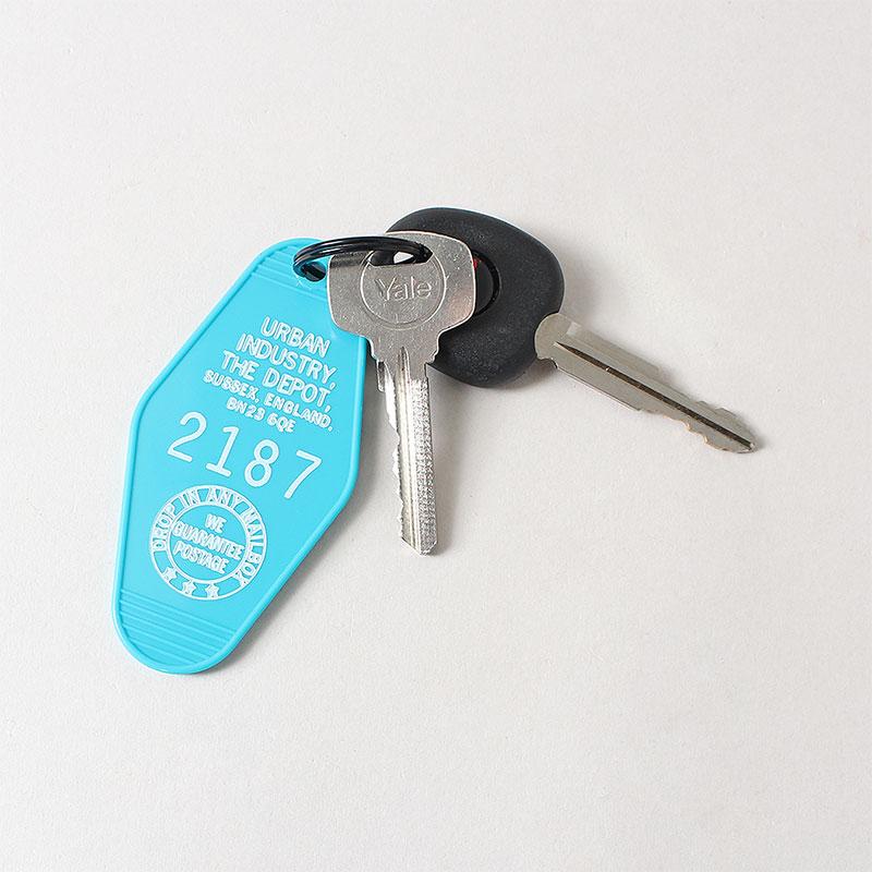 Urban Industry Vintage Hotel Key Fob, Skywalker Blue, Detail Shot 2