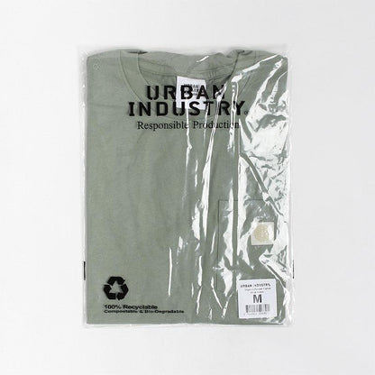 Urban Industry Organic Beacon Pocket T-Shirt, Olive Green, Detail Shot 5