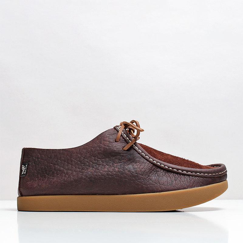 Yogi Footwear Willard Reverse Vamp Shoes, Dark Brown, Detail Shot 1