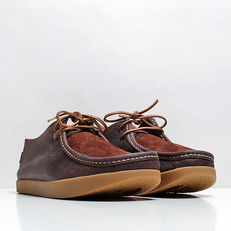 Yogi Footwear Willard Reverse Vamp Shoes, Dark Brown, Detail Shot 3